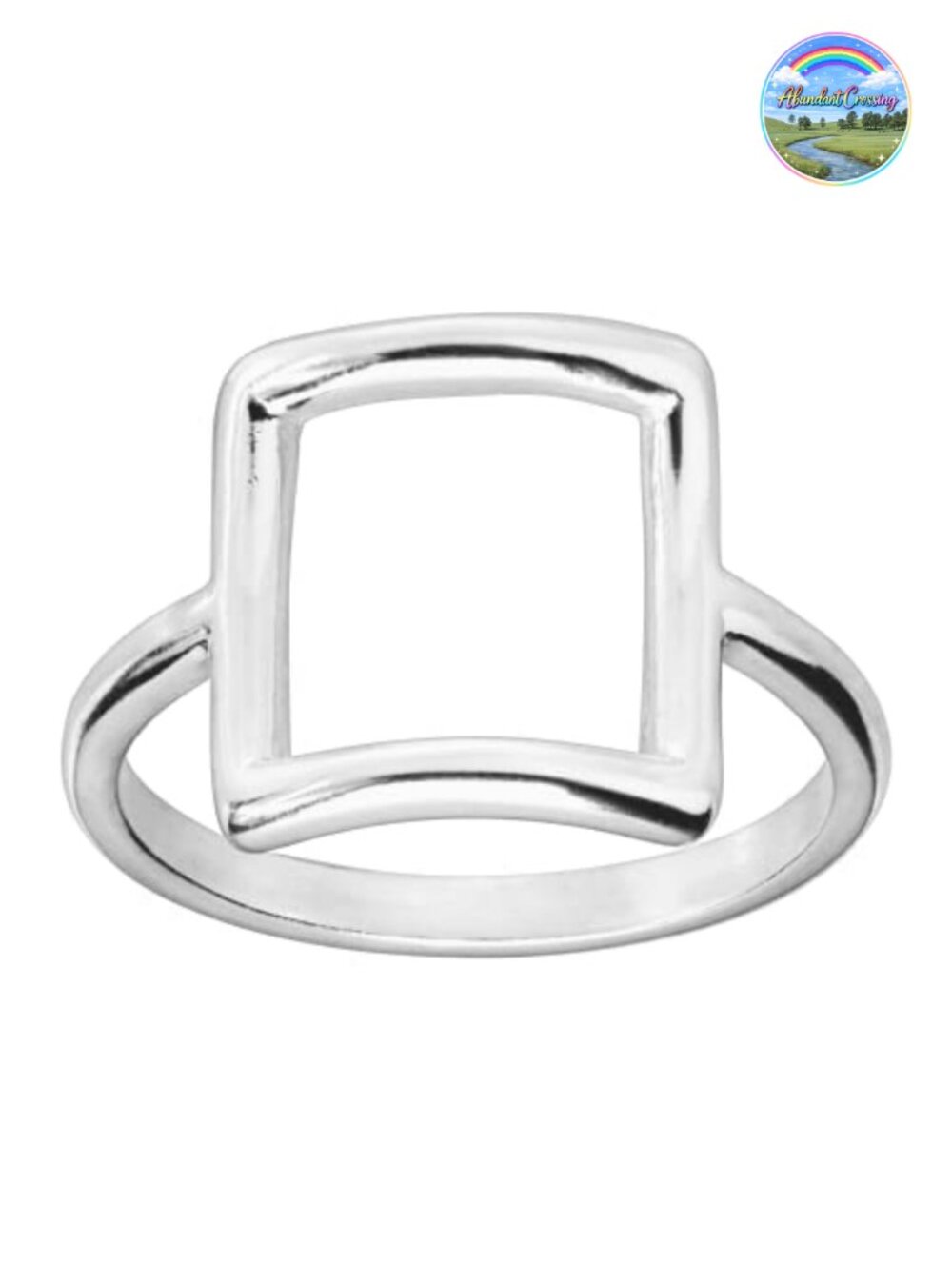 Open Square Sterling Silver Ring